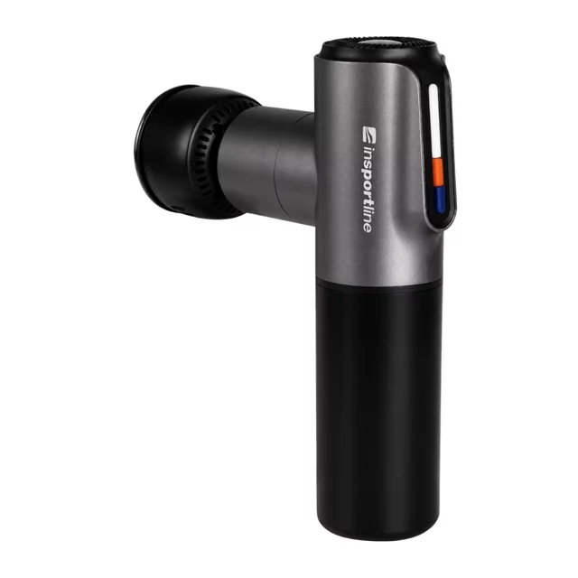 Masážní pistole s hřejivým/chladivým nástavcem inSPORTline IceBlaze • 2400 mAh • 1600-2800 rpm • až 6 mm