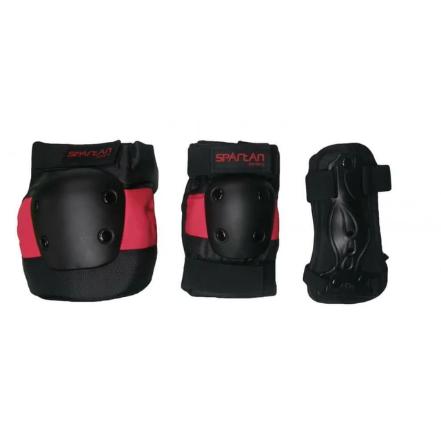 Protectors Set Spartan Coolmax 6 pcs - Black-Red - Black-Red