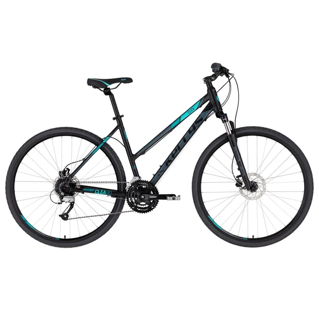 Women’s Cross Bike KELLYS CLEA 90 28" - model 2020 - Black Aqua - Black Aqua
