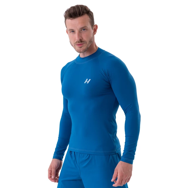 Men’s Long-Sleeve Activewear T-Shirt Nebbia 328 - Blue - Blue