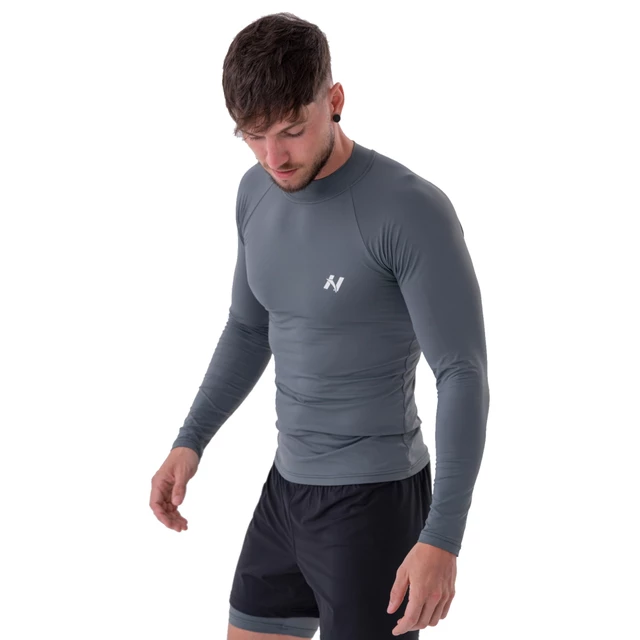 Férfi hosszú ujjú Activewear felső Nebbia 328 - piros - szürke