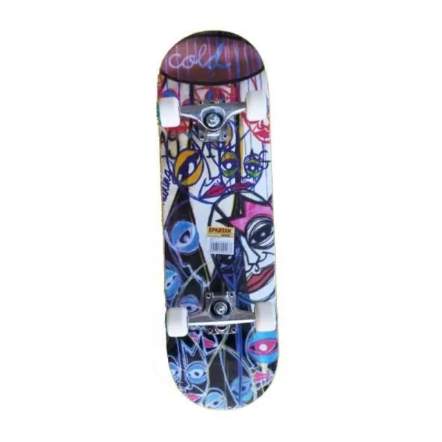 Deskorolka Skateboard Spartan Circle Star - Streszczenie soku z oliwek - Zimna abstrakcja