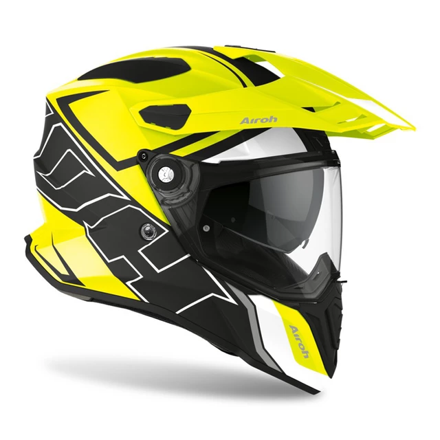 Motorcycle Helmet Airoh Commander Duo Fluo Yellow/Black/Matte White 2021