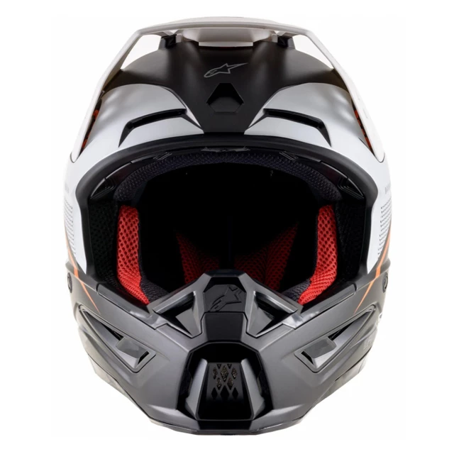 Motorcycle Helmet Alpinestars S-M5 Rayon Black/White/Orange Fluo/Matte 2022