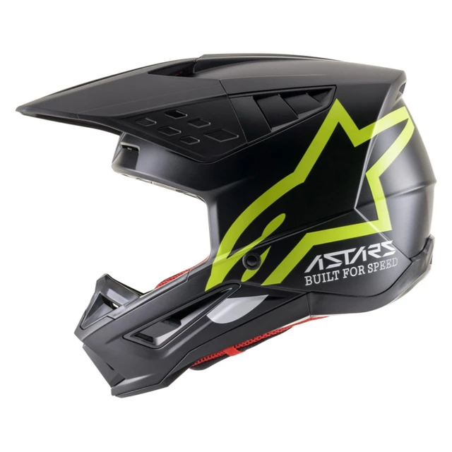 Moto přilba Alpinestars S-M5 Compass matná černá/žlutá fluo