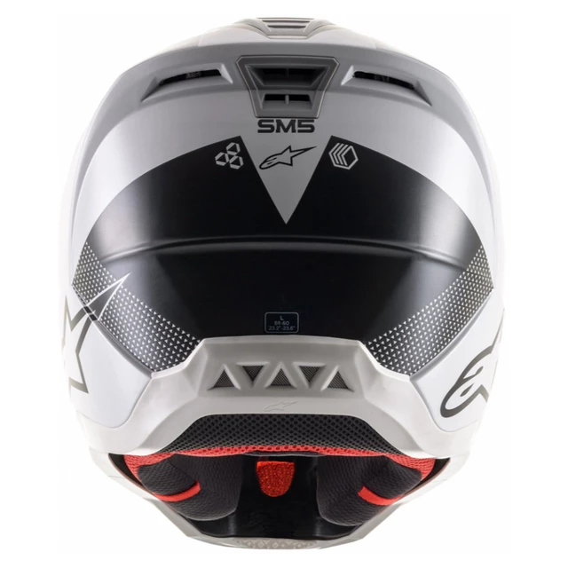 Motorcycle Helmet Alpinestars S-M5 Rayon Light Gray/Black/Silver/Matte/Orange 2022