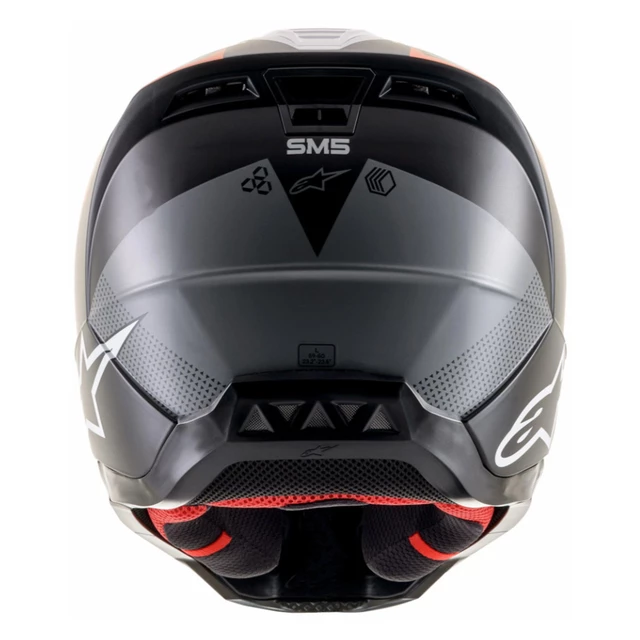 Motorcycle Helmet Alpinestars S-M5 Rayon Black/White/Orange Fluo/Matte 2022