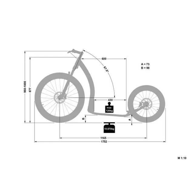 Roller Crussis ONE Cross 6.2-2 kék 26/20"