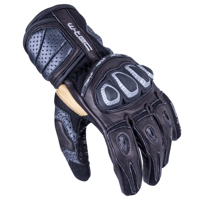 Men’s Moto Gloves W-TEC Crushberg - Black, S - Black