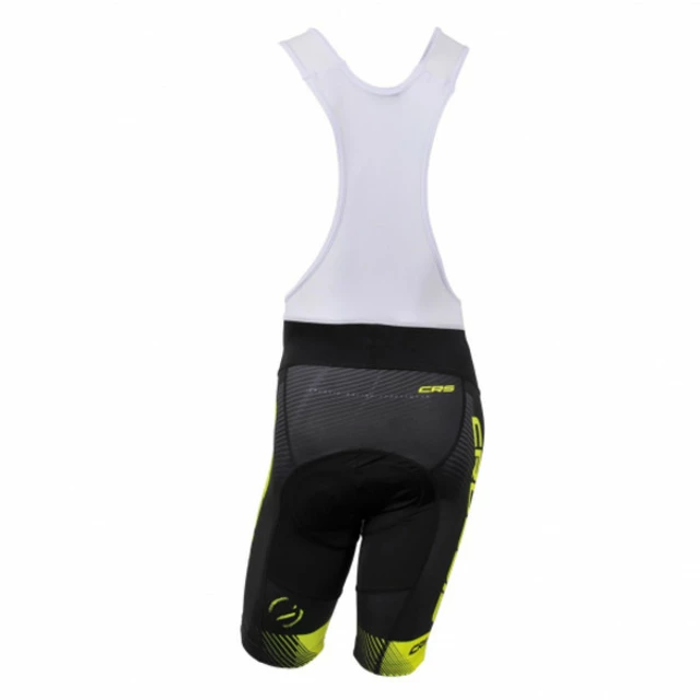 Men’s Cycling Shorts w/ Suspenders Crussis CSW-050 - Black-Fluo Yellow