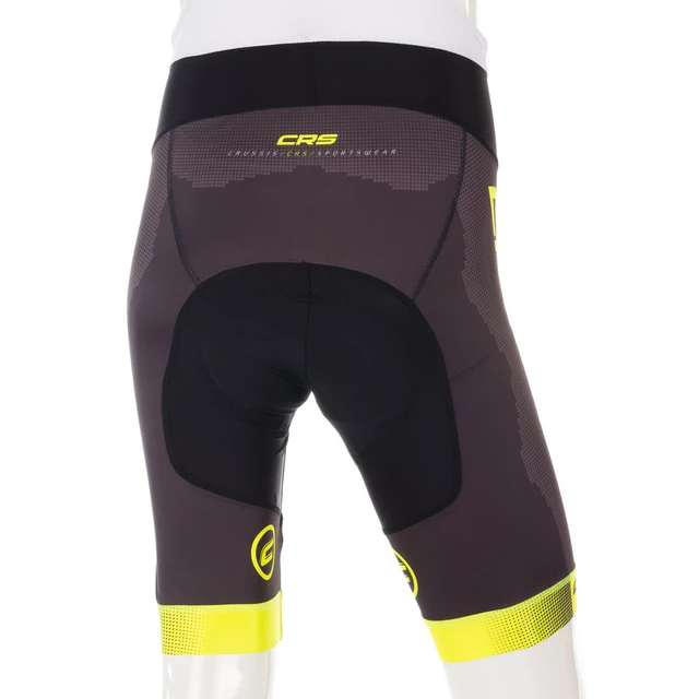 Crussis CSW-068 Herren Radhose mit Hosenträger - schwarz-fluo gelb