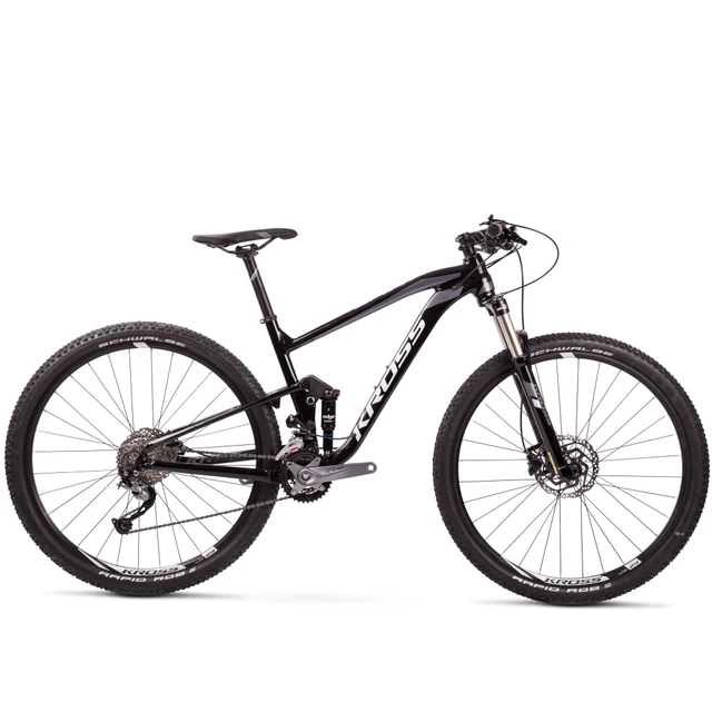 Celoodpružený bicykel Kross Earth 1.0 29" - model 2020 - M (17") - čierna/grafitová