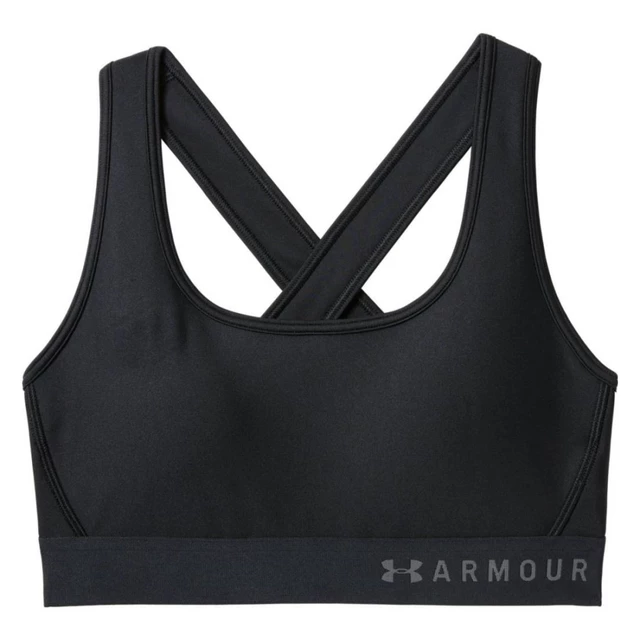 Women’s Sports Bra Under Armour Mid Crossback - Mojo Pink - Black/Black/Graphite