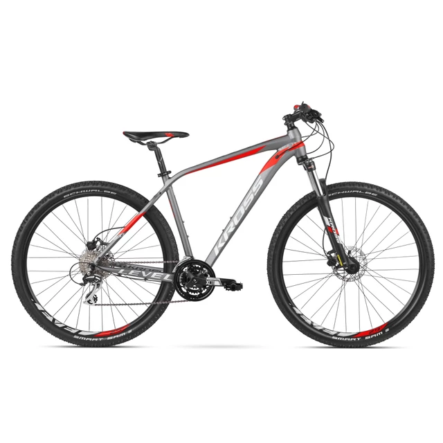 Horský bicykel Kross Level 2.0 27,5" - model 2020 - S (16.5") - grafitová/strieborná/červená