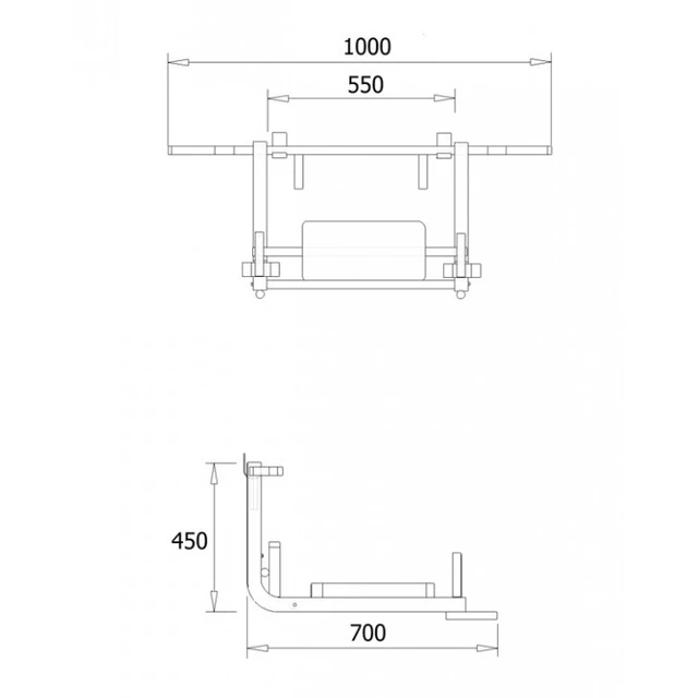 Parallel Bars and a Pull-Up Bar 2in1 BenchK D8 - White