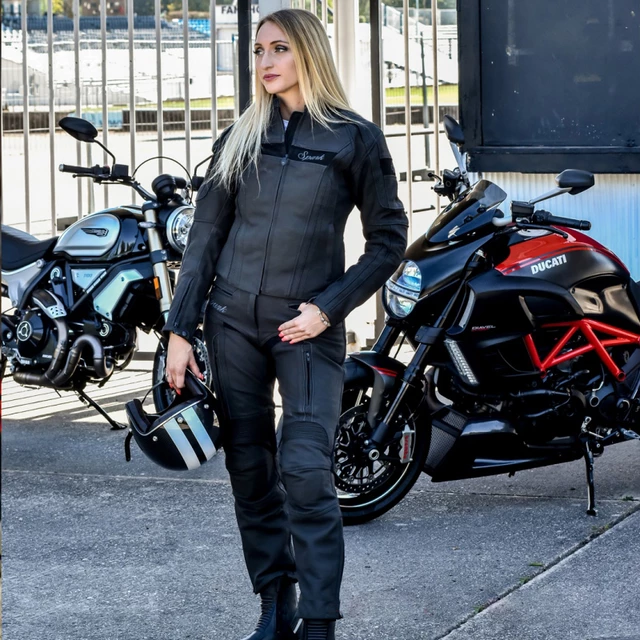 Dámske kožené moto nohavice Spark Virginia - XL