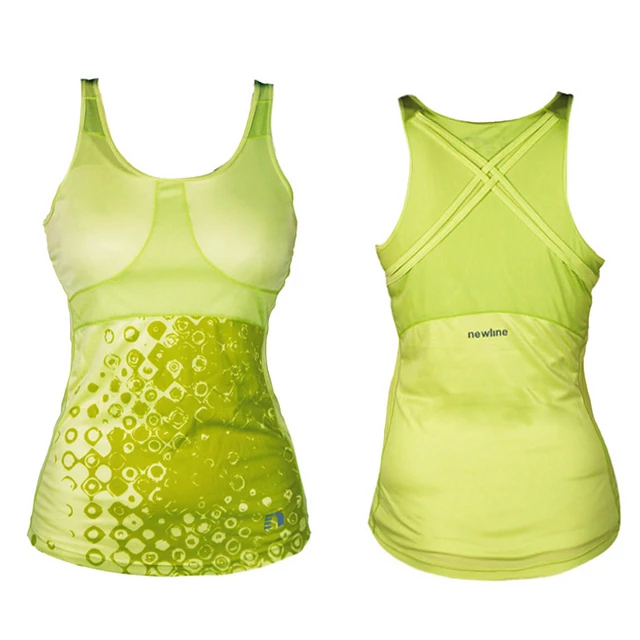 Dámské sportovní tričko bez rukávů Newline Imotion Tank - žlutá