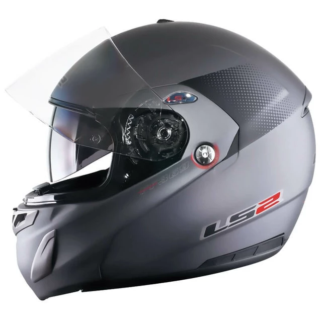 LS2 Delta Motorcycle Helmet - Gloss Black - Matte Silver