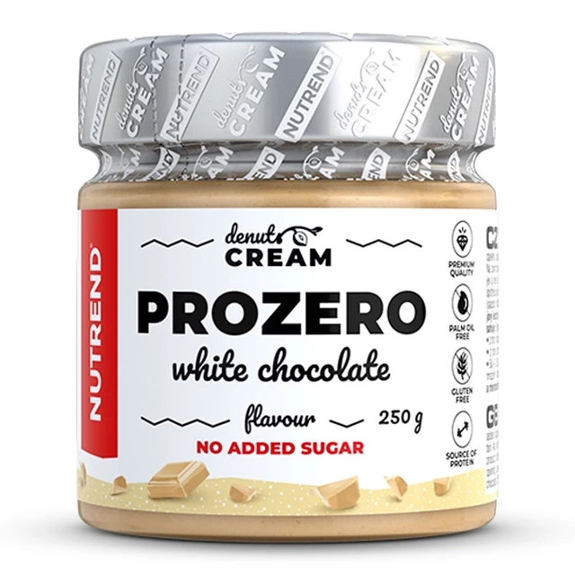 Ořechový krém Nutrend Denuts Cream Prozero s bílou čokoládou 250 g