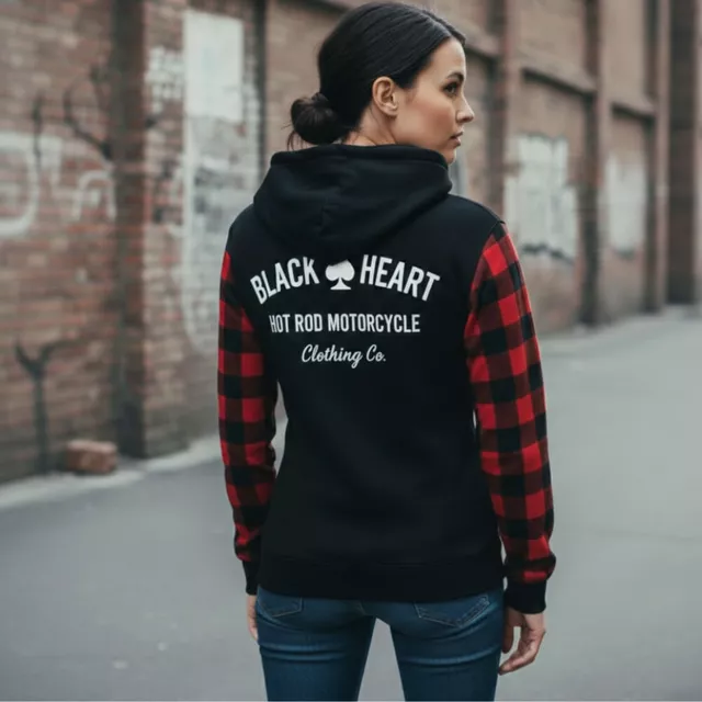 Dámská moto mikina W-TEC Black Heart Ramforge Lady - červeno-černá