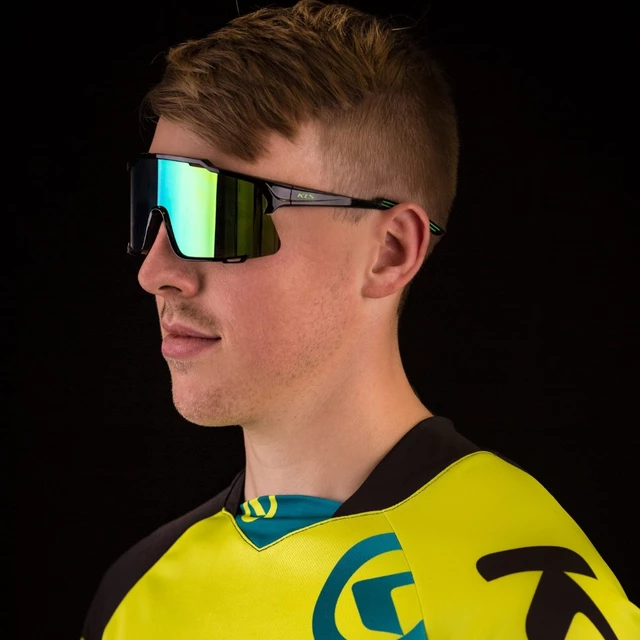Cycling Sunglasses Kellys Dice Photochromic - Black-Lime