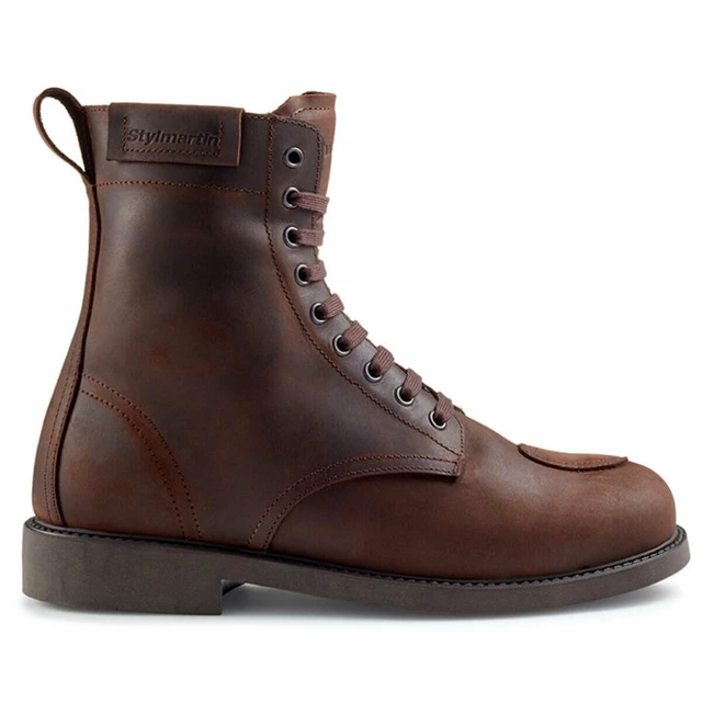 Leather Motorcycle Boots Stylmartin District - Brown