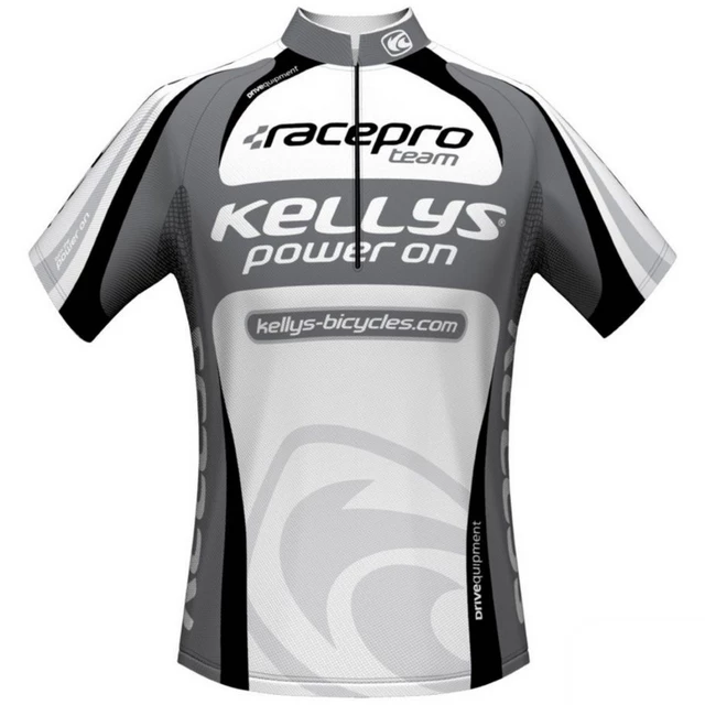 Cyklo dres Kellys Pro Team - krátký rukáv - červená - šedá