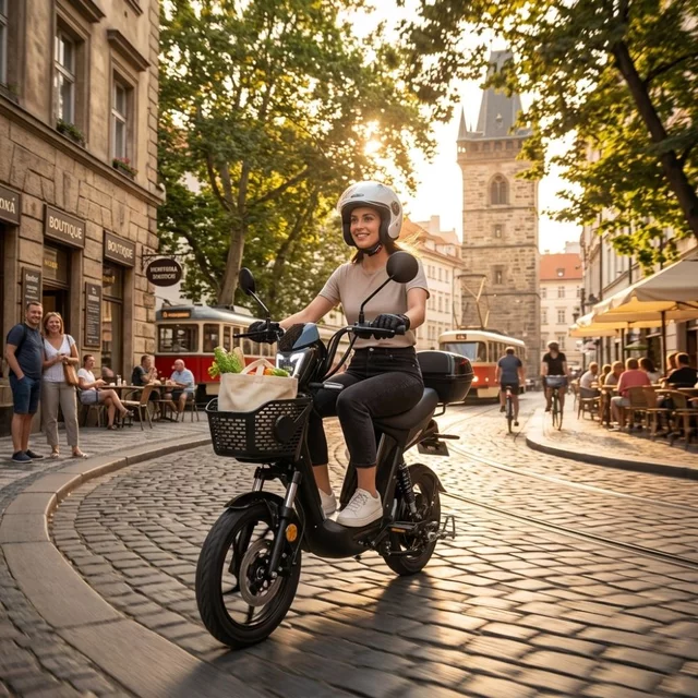 Elektroskútr W-TEC E-Greta II 12Ah 18" - modrá