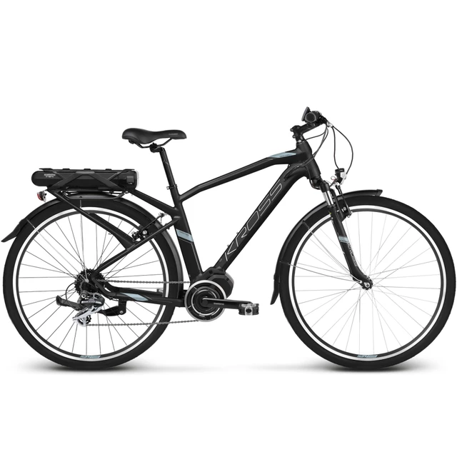 Trekingový elektrobicykel Kross Trans Hybrid 2.0 28" - model 2020 - čierna/kovová/strieborná - čierna/kovová/strieborná