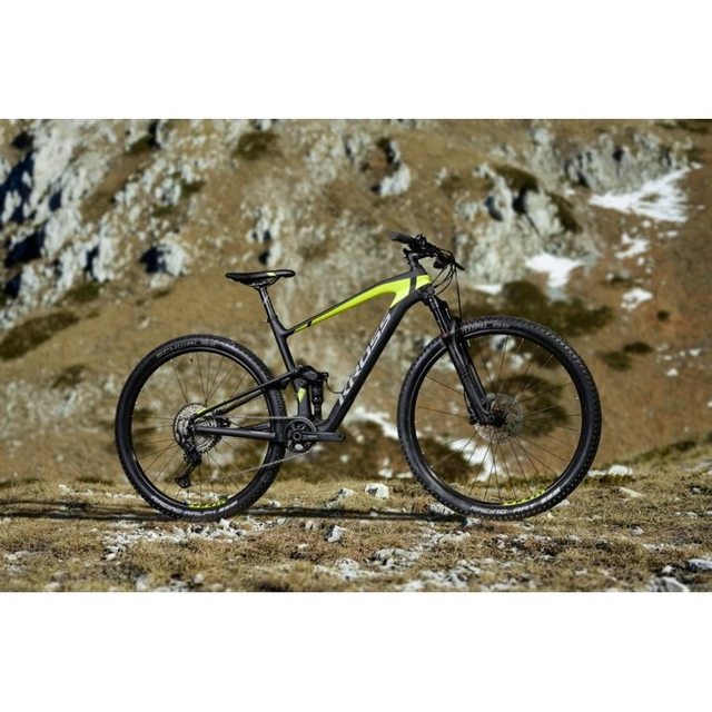 Celoodpružený bicykel Kross Earth 3.0 29" - model 2020 - čierna/limetková/strieborná