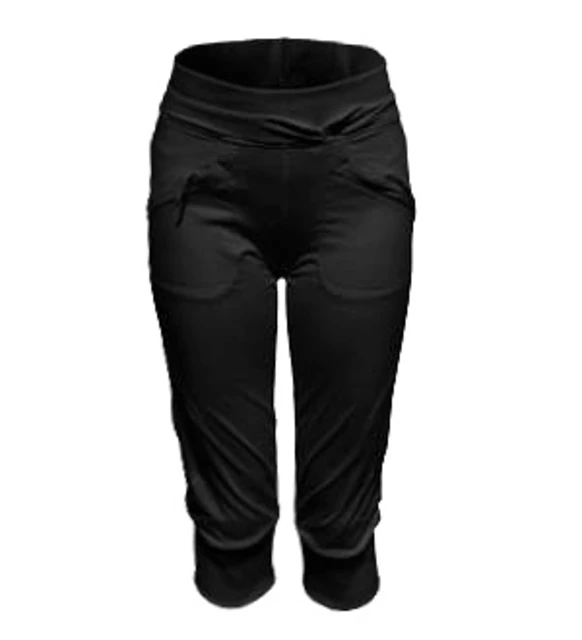 Dámské elastické 3/4 kalhoty ALEA - černá - černá