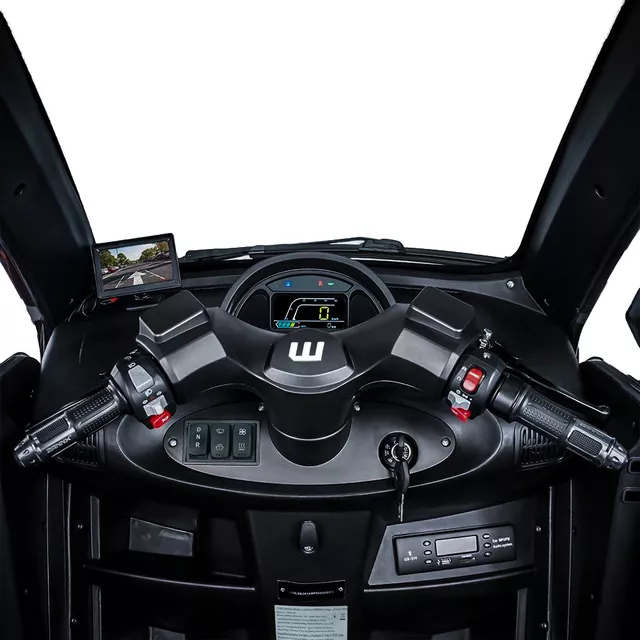 Elektrická tříkolka se střechou W-TEC Tukago - 45 km/h - modrá