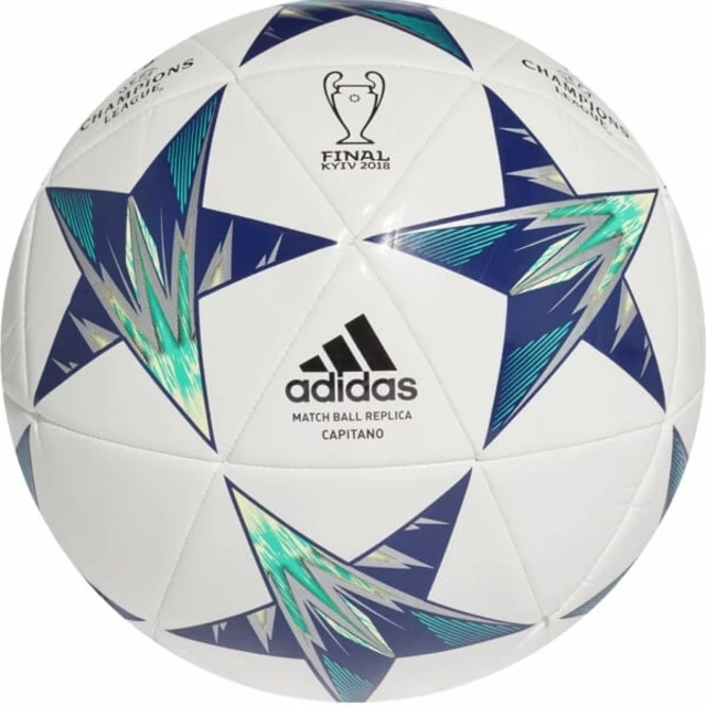 Fotbalový míč Adidas Capitano Finale 18 Kiev CF1198 bílo-modrá