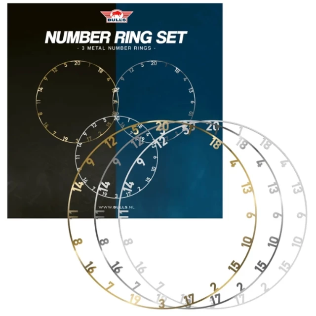 Náhradný číselník na sisalové terče Bull's Number Ring 3ks mix farieb