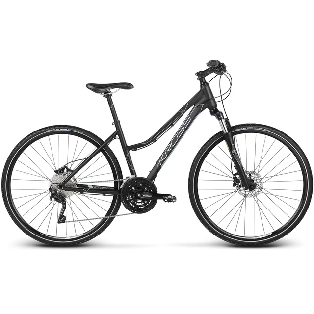 Dámské crossové kolo Kross Evado 7.0 28" - model 2020 - černo-šedá