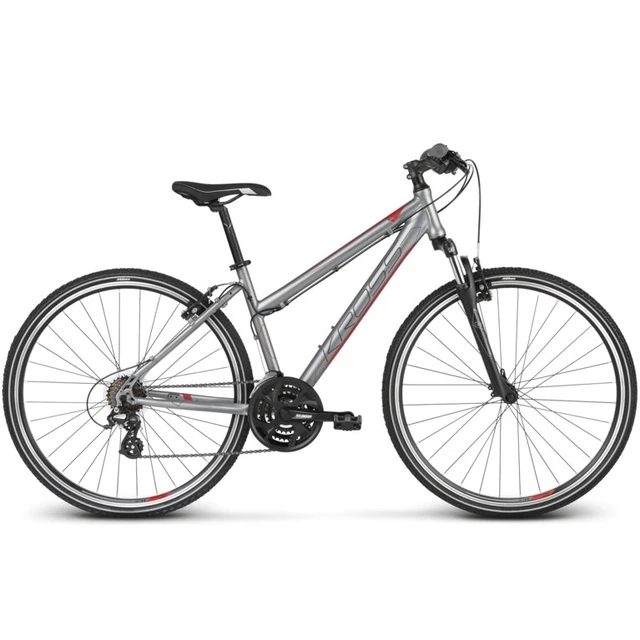 Women’s Cross Bike Kross Evado 2.0 D 28” – 2022 - Graphite/Black - Silver/Red