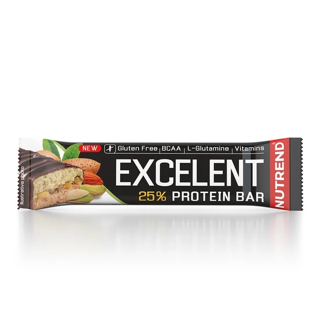 Proteinová tyčinka Nutrend Excelent Bar Double, 85 g - čokoláda+nugát s brusinkami