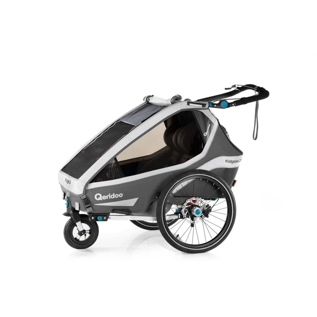 Multifunktionaler Kinderwagen Qeridoo KidGoo 2 Sport - Petrol Blau - Anthracite Grey