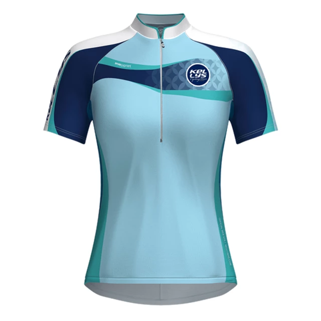 Women's cycling dress KELLYS Faith - short sleeve - Pink - Blue