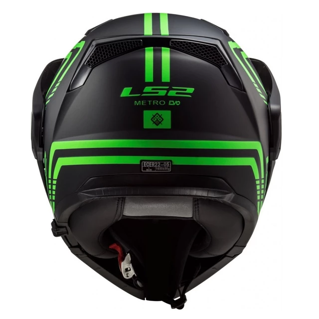 Flip-Up Motorcycle Helmet LS2 FF324 Metro EVO Firefly Glow GR