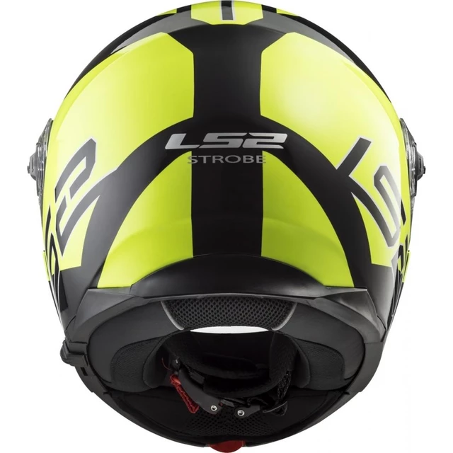 Flip-Up Motorcycle Helmet LS2 FF325 Strobe Zone Hi-Vis Yellow Black