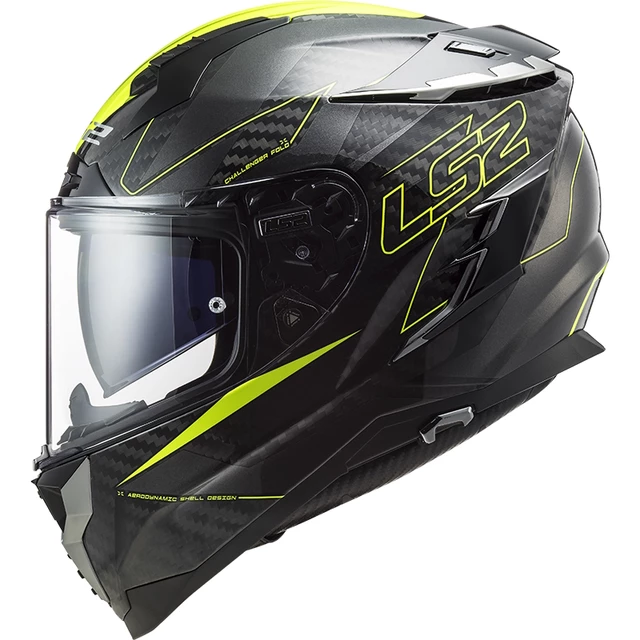 Moto prilba LS2 FF327 Challenger CT2 Fold - Gloss H-V Yellow