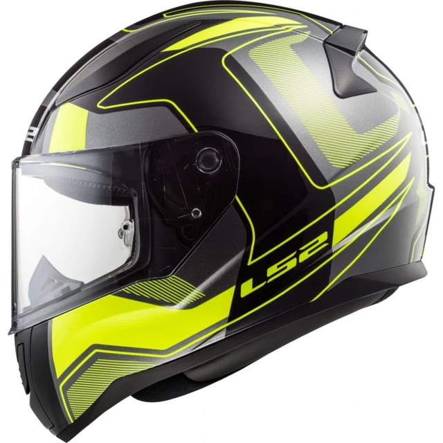 Motorcycle Helmet LS2 FF353 Rapid Carrera Black H-V Yellow - XXL (63-64)
