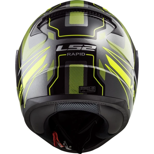 Motorcycle Helmet LS2 FF353 Rapid Carrera Black H-V Yellow - XL (61-62)
