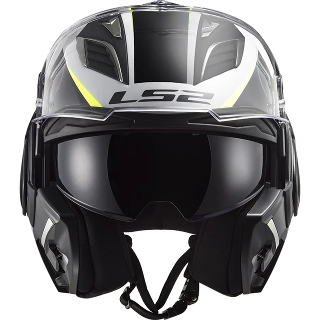 Překlopná moto přilba LS2 FF900 Valiant II Codex White Black P/J