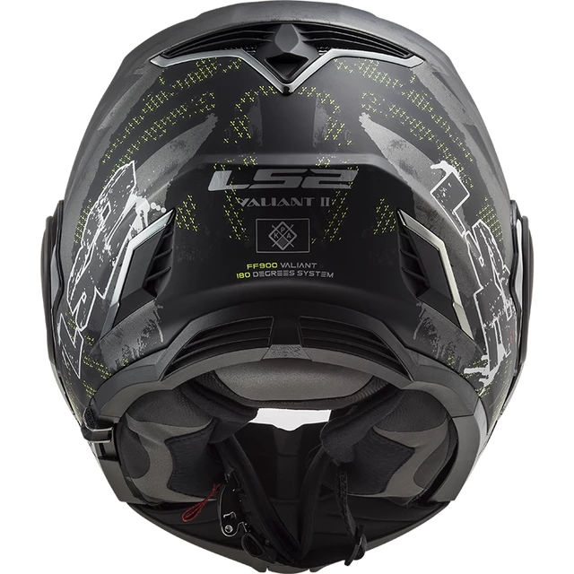 Flip-Up Motorcycle Helmet LS2 FF900 Valiant II Gripper P/J - Matt Titanium