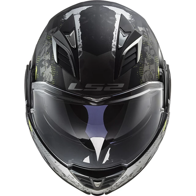 Flip-Up Motorcycle Helmet LS2 FF900 Valiant II Gripper P/J - Matt Titanium