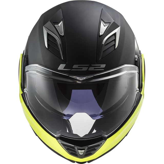 Flip-Up Motorcycle Helmet LS2 FF900 Valiant II Hammer P/J - Matt Black Red