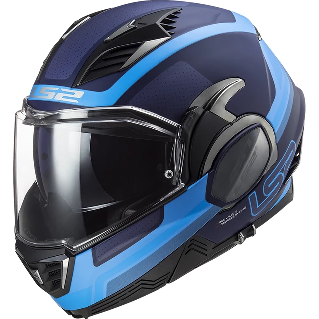 Flip-Up Motorcycle Helmet LS2 FF900 Valiant II Orbit P/J - Matt Blue - Matt Blue