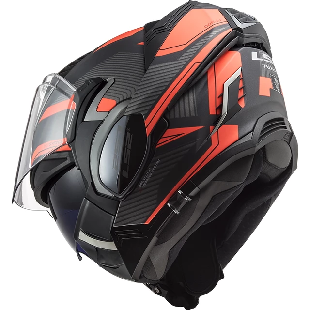 Flip-Up Motorcycle Helmet LS2 FF900 Valiant II Revo P/J - White Red Blue